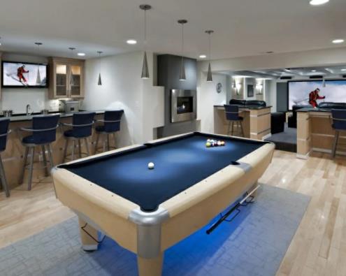 Fitchburg Basement Family/Game Room Design & Construction in Fitchburg, Massachusetts